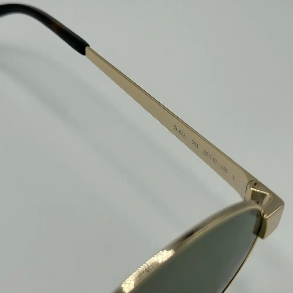 BRAND NEW SAINT LAURENT SL692 003 Gold/Green Unisex Sunglasses - Picture 9 of 13